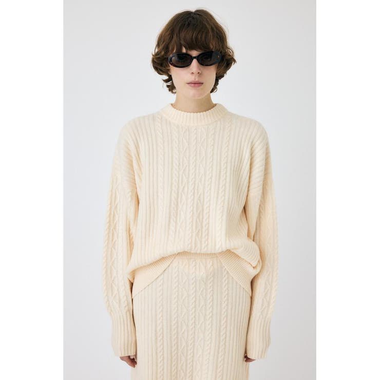 RIB CABLE ニットトップス | MOUSSY OUTLET | 詳細画像5 