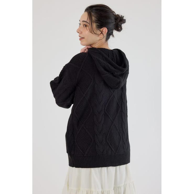 ロゴケーブルニットジップフーディー | RODEO CROWNS WIDE BOWL | 詳細画像10 