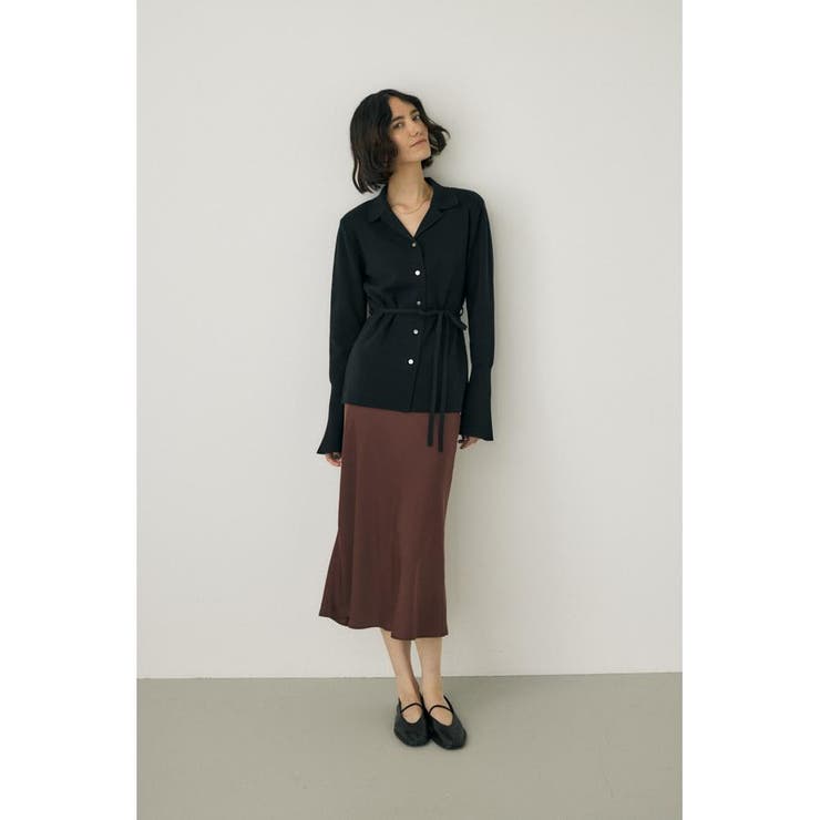 BRN | サテンミディスカート リサイクルポリエステル×レーヨン素材 | MOUSSY OUTLET