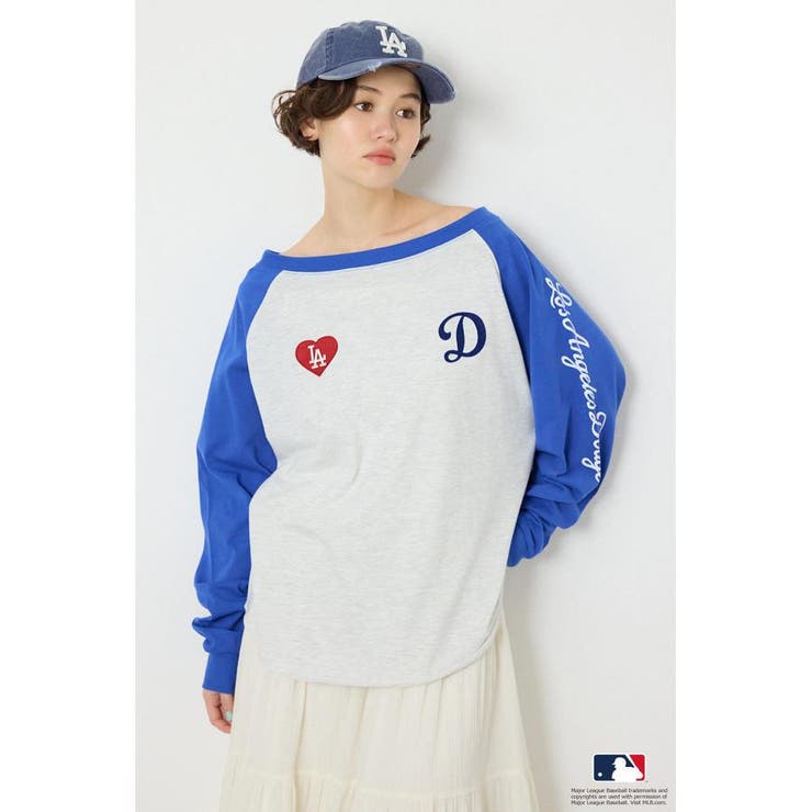 柄BLU5 | (MLB)オフショルラグラントップス | RODEO CROWNS WIDE BOWL