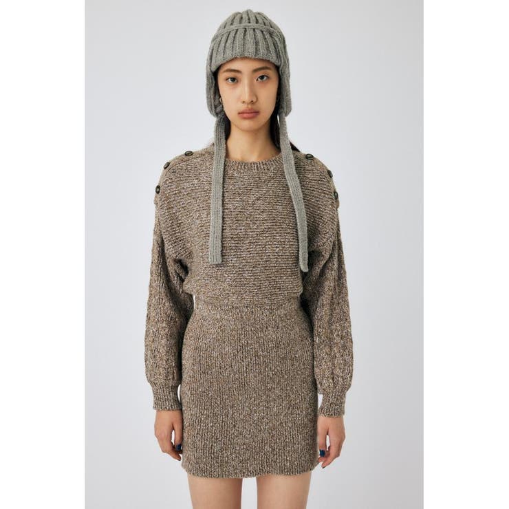 SHOULDER BUTTON ミニドレス | MOUSSY OUTLET | 詳細画像17 