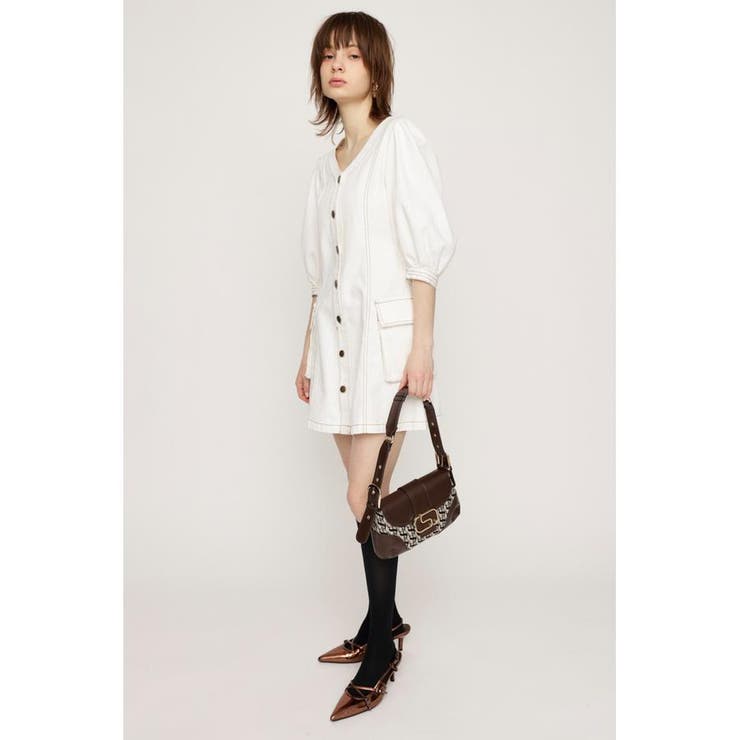 V NECK DENIM ショートワンピース | SLY OUTLET | 詳細画像3 