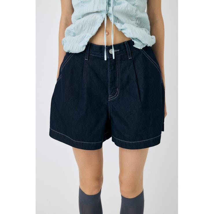 One Wash1 | DENIM タック ショーツ | MOUSSY OUTLET