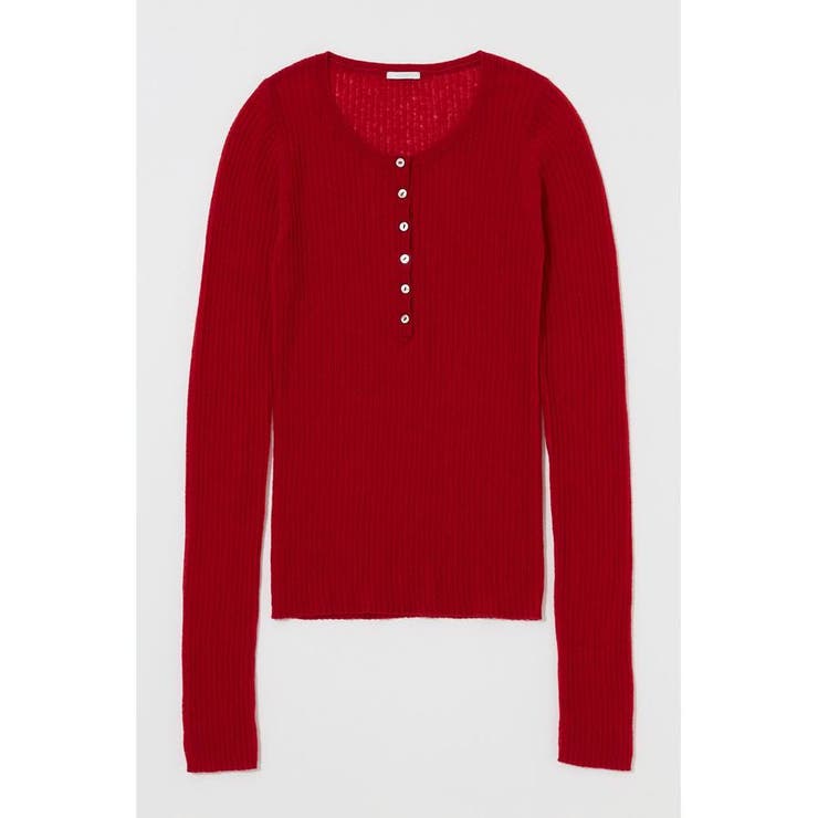 SHEER HENRY NECK ニットトップス | MOUSSY OUTLET | 詳細画像24 