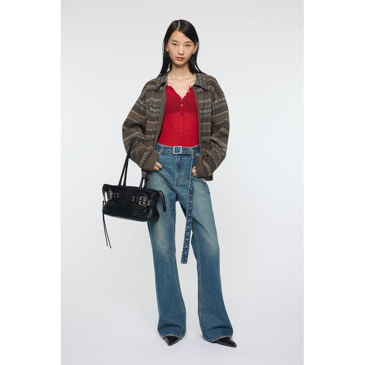 SHEER HENRY NECK ニットトップス | MOUSSY OUTLET | 詳細画像25 