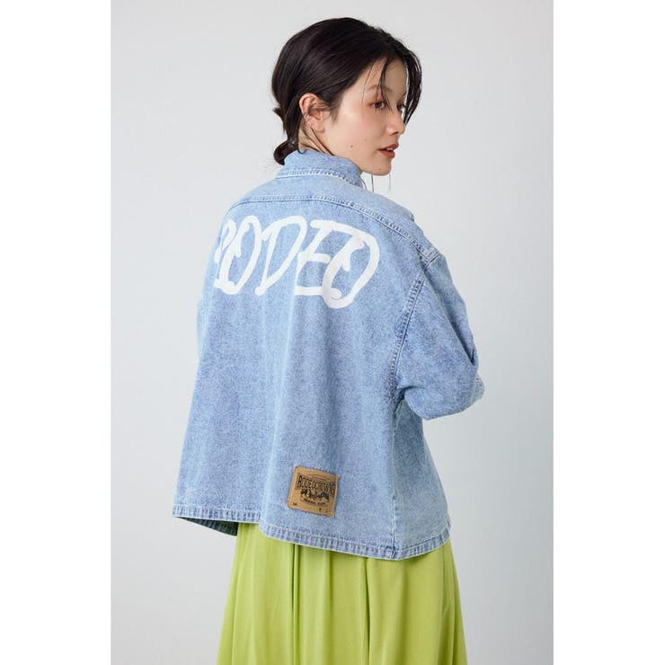 L/BLU1 | デニムワイドシャツ | RODEO CROWNS WIDE BOWL