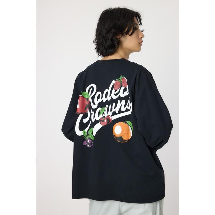 BLK | フルーツロゴロングスリーブTシャツ | RODEO CROWNS WIDE BOWL