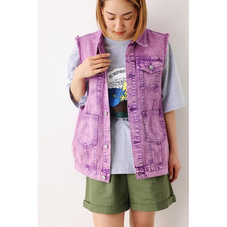 （WEB限定）カラーデニムベスト | RODEO CROWNS WIDE BOWL | 詳細画像7 