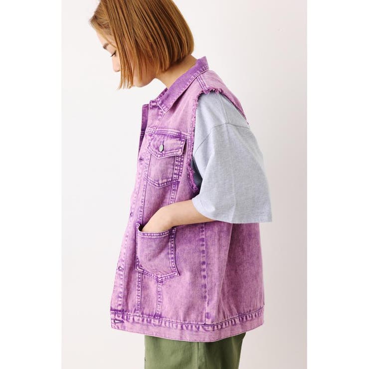 （WEB限定）カラーデニムベスト | RODEO CROWNS WIDE BOWL | 詳細画像9 
