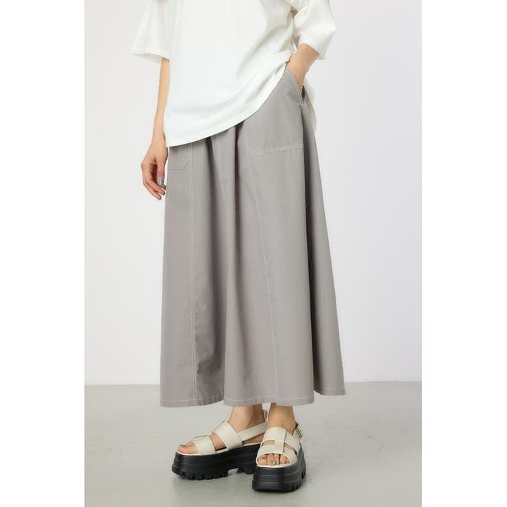 GRY | ストレッチステッチフレアスカート | RODEO CROWNS WIDE BOWL