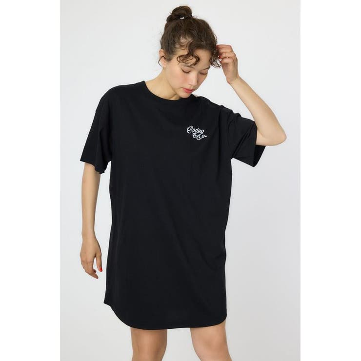BLK | ラメ糸刺繍ロゴワンピース | RODEO CROWNS WIDE BOWL