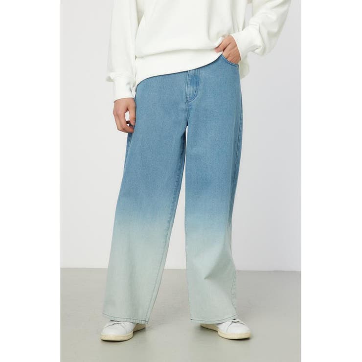 L/BLU1 | フェードワイドデニムパンツ | RODEO CROWNS WIDE BOWL