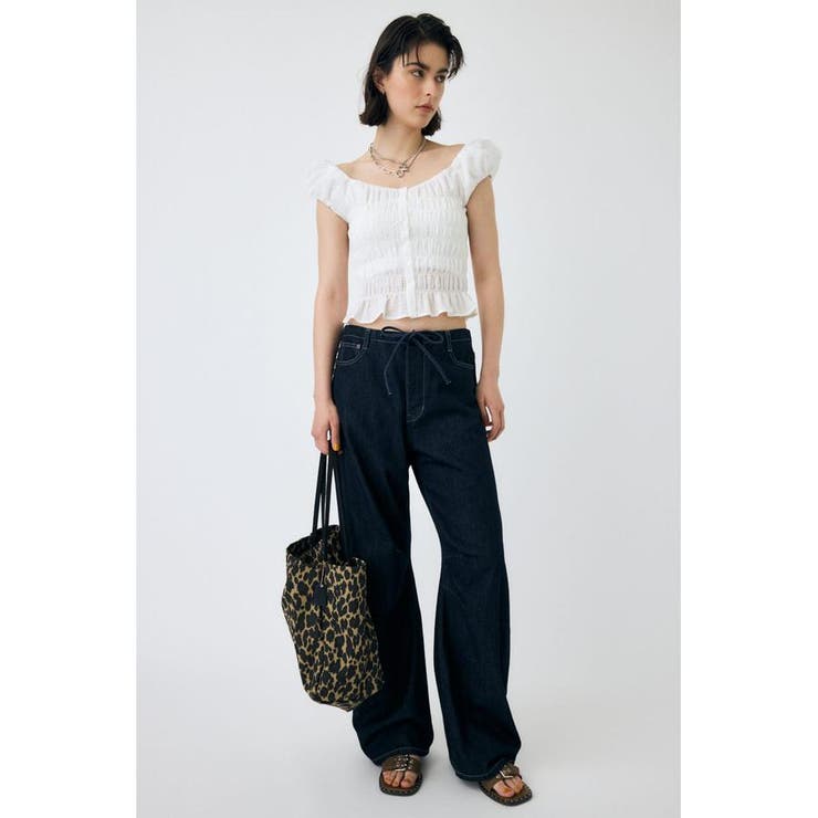OPEN NECK GATHER ブラウス | MOUSSY OUTLET | 詳細画像2 