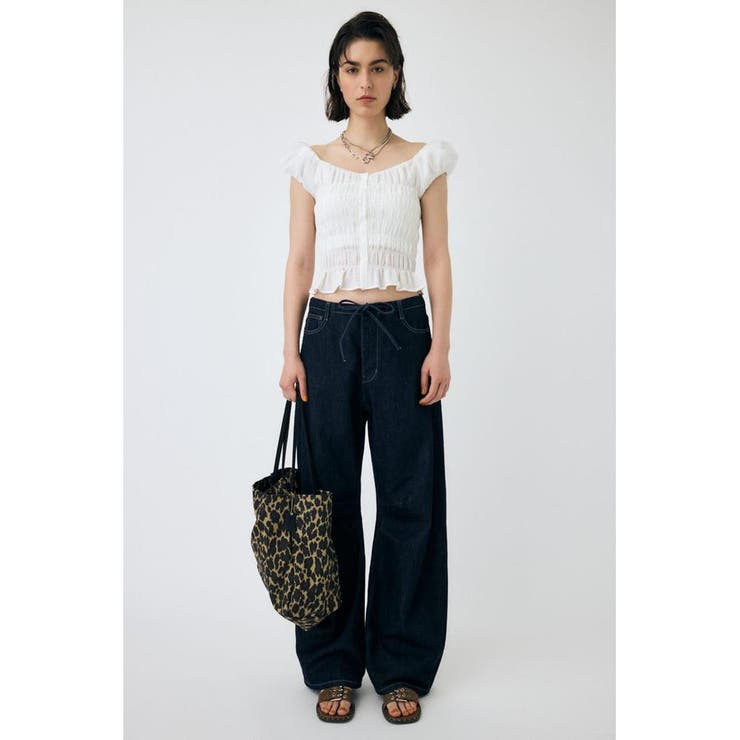 OPEN NECK GATHER ブラウス | MOUSSY OUTLET | 詳細画像4 