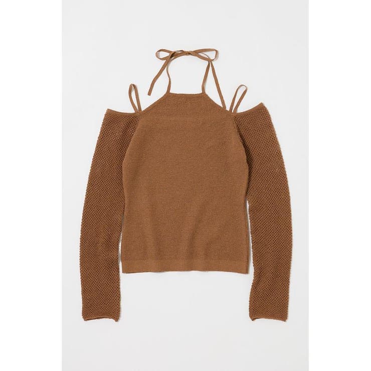 OPEN SHOULDER HALTER ニットトップス | MOUSSY OUTLET | 詳細画像12 