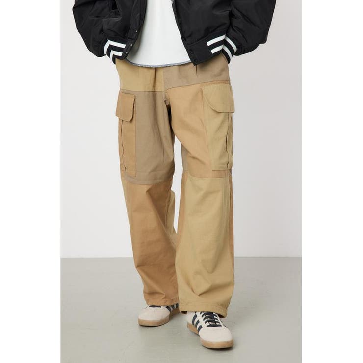 BEG | パッチワークカーゴパンツ | RODEO CROWNS WIDE BOWL