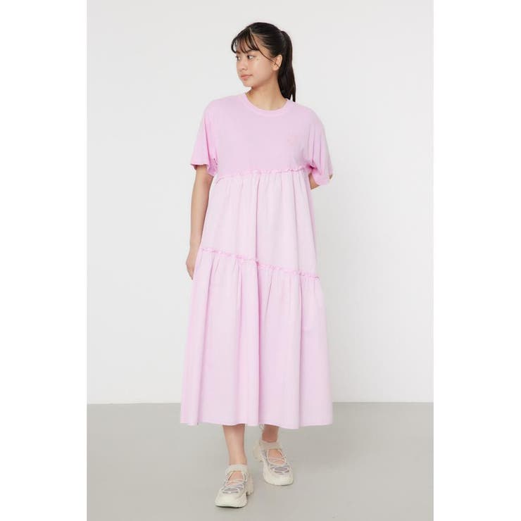 PNK | ピグメントギャザードッキングワンピース | RODEO CROWNS WIDE BOWL