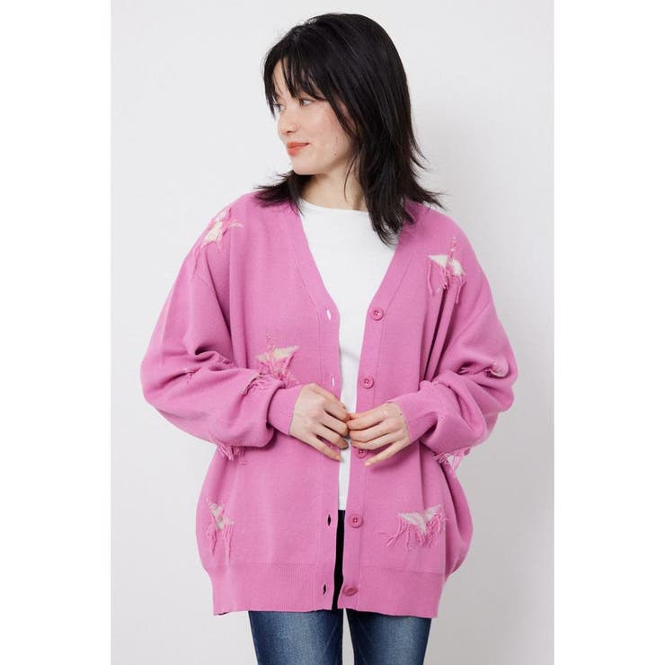 スター柄ニットカーディガン | RODEO CROWNS WIDE BOWL | 詳細画像16 