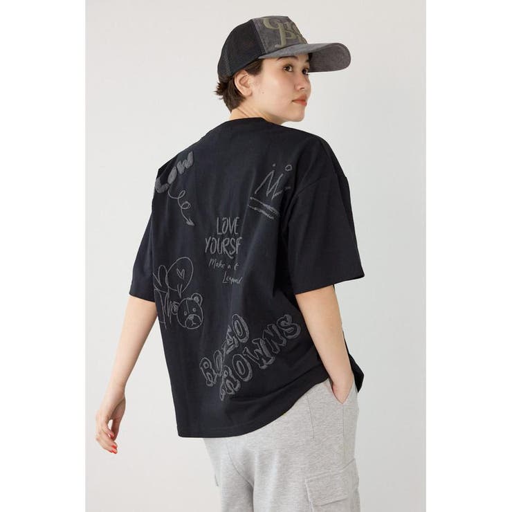 クレヨンタッチ同色発泡プリントTシャツ | RODEO CROWNS WIDE BOWL | 詳細画像15 