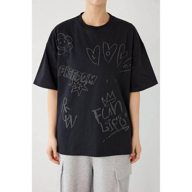 クレヨンタッチ同色発泡プリントTシャツ | RODEO CROWNS WIDE BOWL | 詳細画像18 