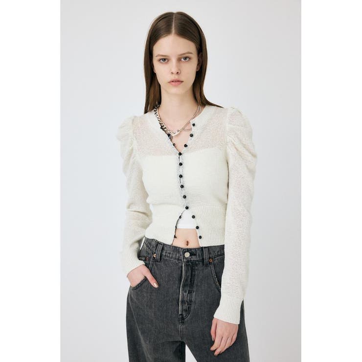 WHT | BUTTON UP ニットカーディガン | MOUSSY OUTLET