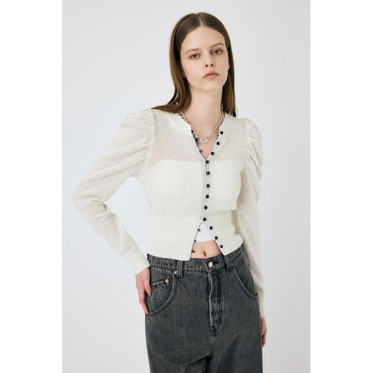 BUTTON UP ニットカーディガン | MOUSSY OUTLET | 詳細画像4 
