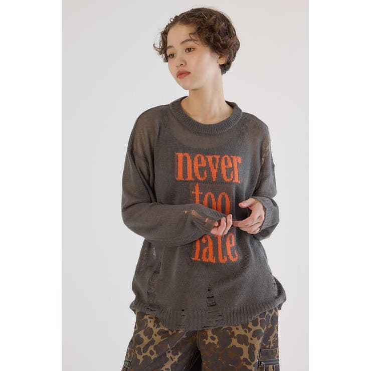 メッセージダメージニットトップス | RODEO CROWNS WIDE BOWL | 詳細画像22 