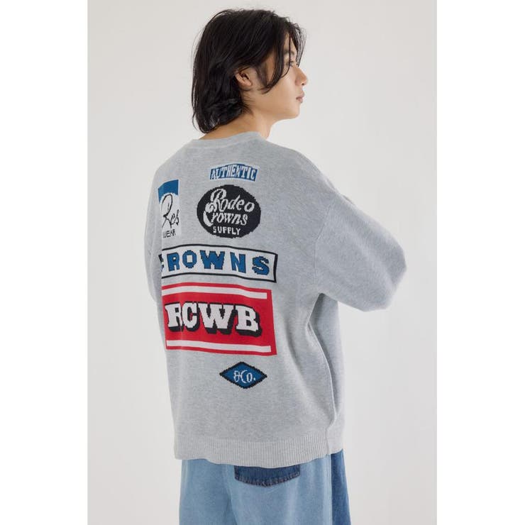 L/T.GRY1 | SIGNSニットカーディガン | RODEO CROWNS WIDE BOWL