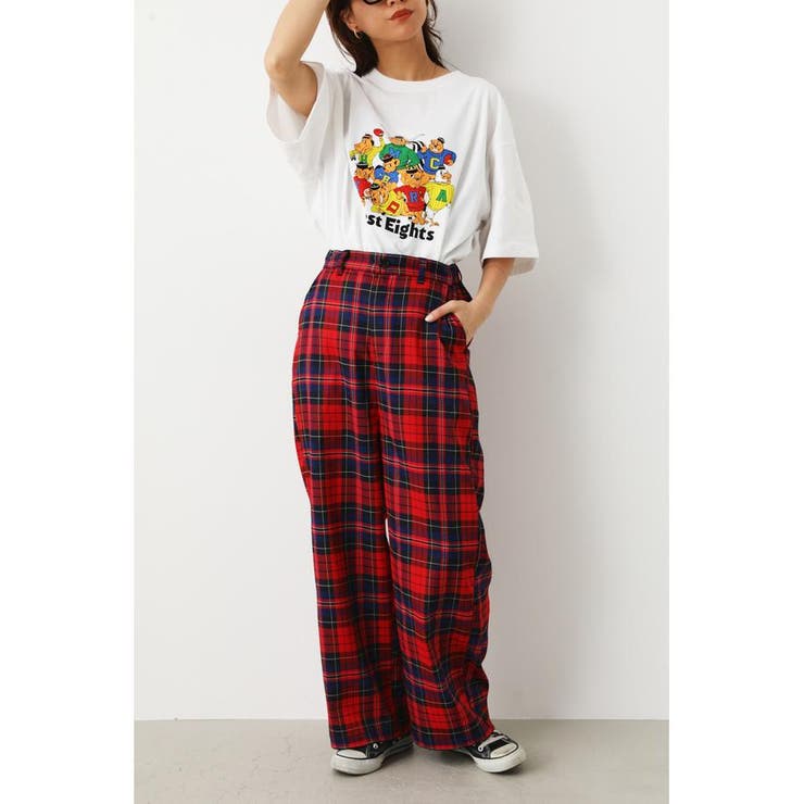 WEB限定）2WAY チェックサスペンダーパンツ[品番：BJLW0025767