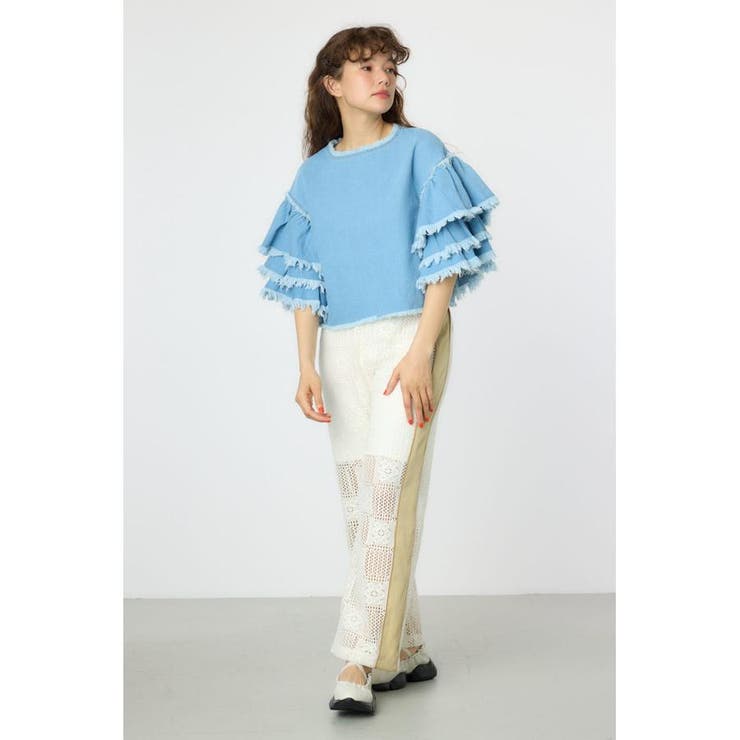 アームフリルデニムトップス | RODEO CROWNS WIDE BOWL | 詳細画像13 