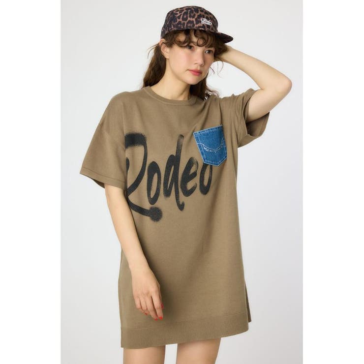 L/KHA1 | スプレーロゴニットワンピース | RODEO CROWNS WIDE BOWL