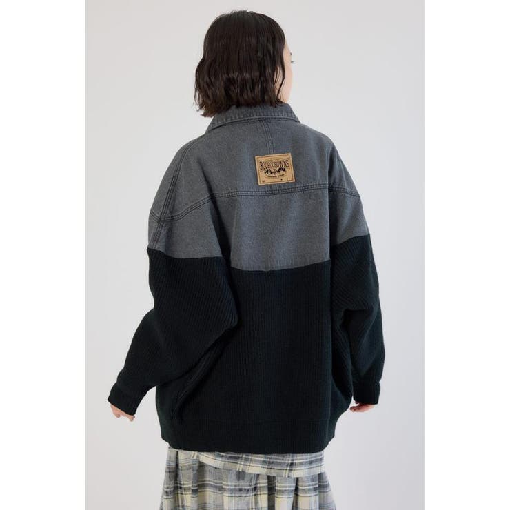 ニットドッキングルーズデニムジャケット | RODEO CROWNS WIDE BOWL | 詳細画像3 