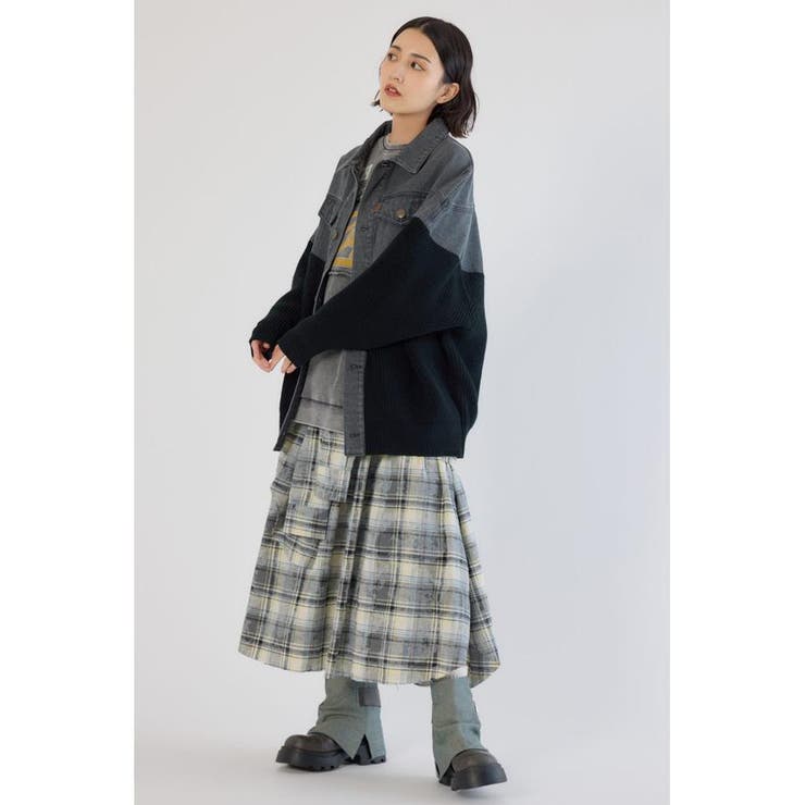 ニットドッキングルーズデニムジャケット | RODEO CROWNS WIDE BOWL | 詳細画像5 