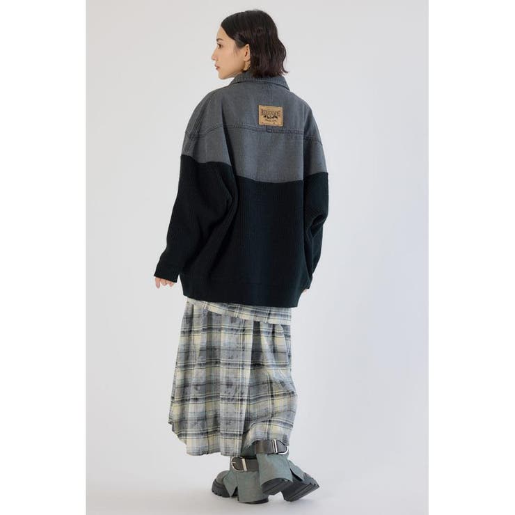 ニットドッキングルーズデニムジャケット | RODEO CROWNS WIDE BOWL | 詳細画像6 