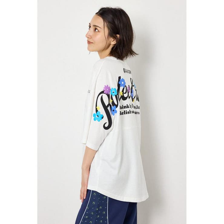 フラワースクリプトロゴ5分袖Tシャツ | RODEO CROWNS WIDE BOWL | 詳細画像2 