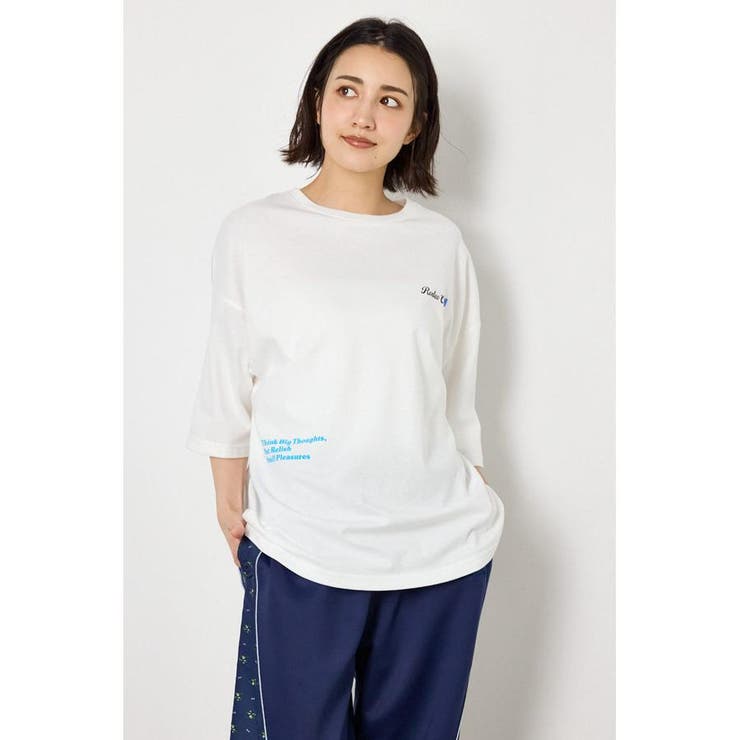 フラワースクリプトロゴ5分袖Tシャツ | RODEO CROWNS WIDE BOWL | 詳細画像3 