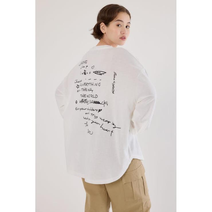 梨地VネックロングスリーブTシャツ | RODEO CROWNS WIDE BOWL | 詳細画像3 