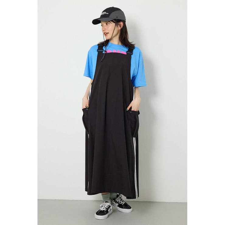 BLK | W/Rサイドラインジャンパースカート | RODEO CROWNS WIDE BOWL