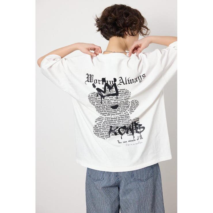 O/WHT1 | Font Bear Tシャツ | RODEO CROWNS WIDE BOWL