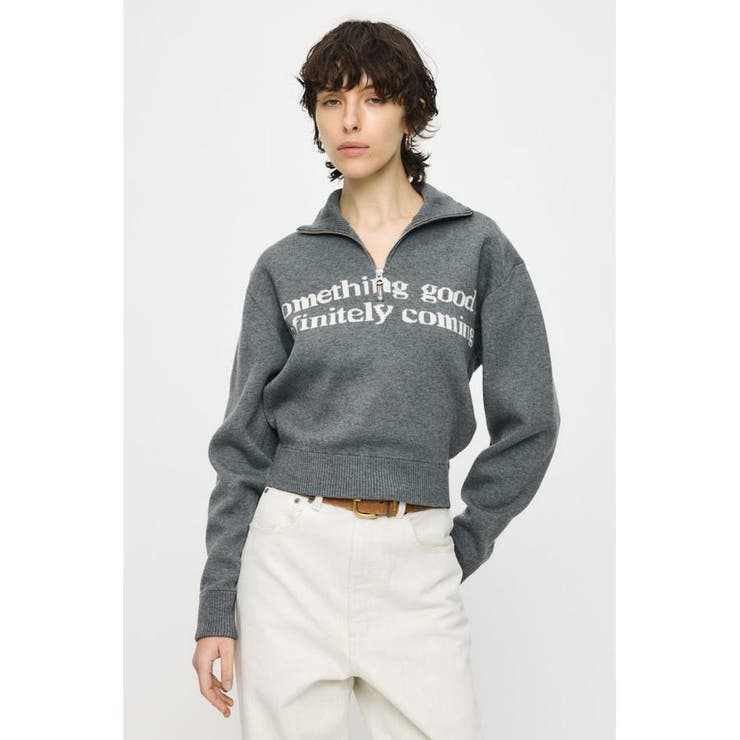 LETTERED HALF ZIPセーター | MOUSSY OUTLET | 詳細画像11 