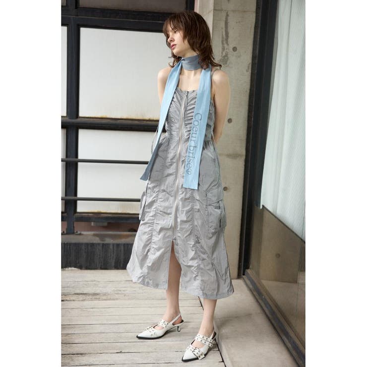 FRONT ZIP GATHER CAMI ワンピース | SLY OUTLET | 詳細画像18 