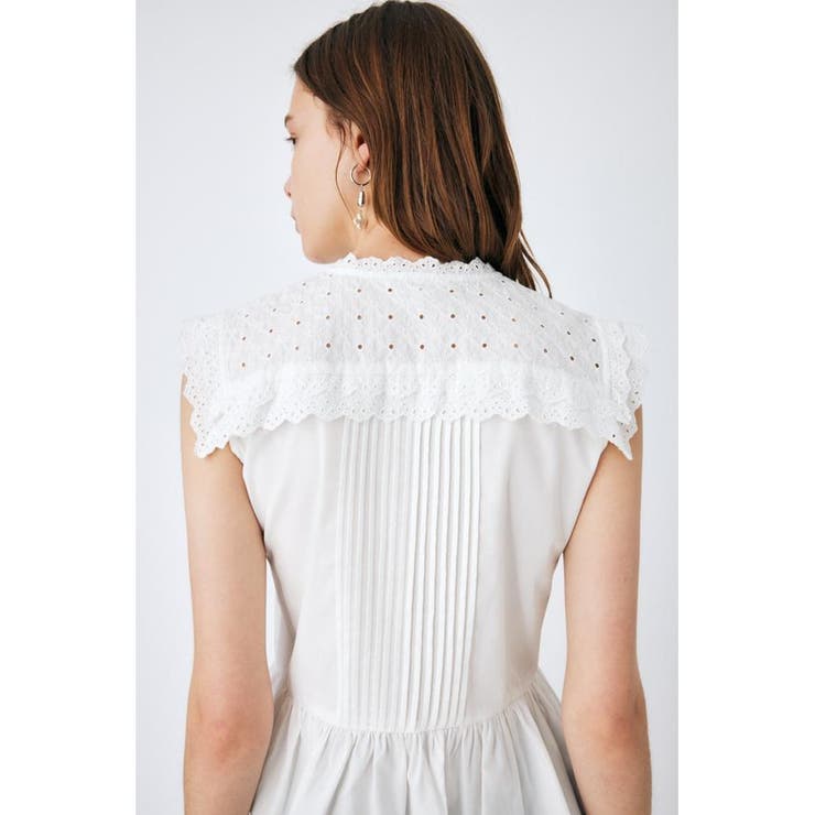 COTTON EYELET SLEEVELESS ブラウス[品番：BJLW0025790]｜MOUSSY