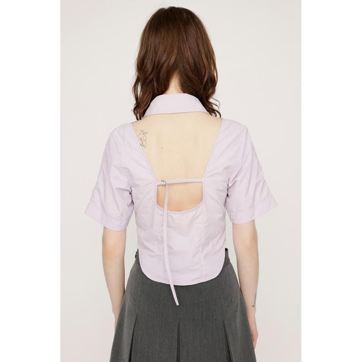 FRONT ZIP BACK OPEN ブラウス | SLY OUTLET | 詳細画像13 