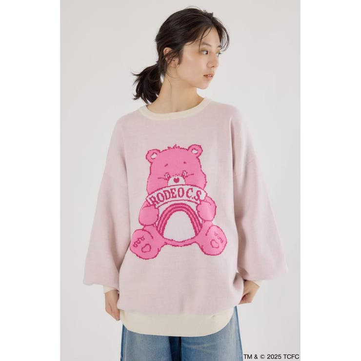 O/WHT1 | (Care Bears) カラーニットトップス | RODEO CROWNS WIDE BOWL