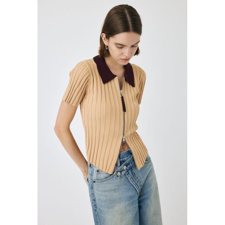 ZIP UP RIB KNIT H/S シャツ | MOUSSY OUTLET | 詳細画像19 