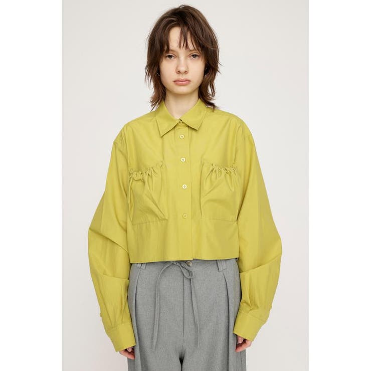 GATHER POCKET CROPPED シャツ | SLY OUTLET | 詳細画像5 