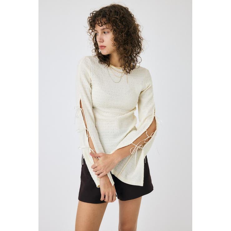SLEEVE RIBBON トップス | MOUSSY OUTLET | 詳細画像4 