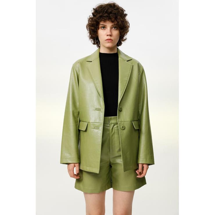 VEGAN LEATHER TAILOR JACKET レザー　SLY VEGAN LEATHER TAILOR ジャケット[品番：BJLW0020484]｜SLY OUTLET