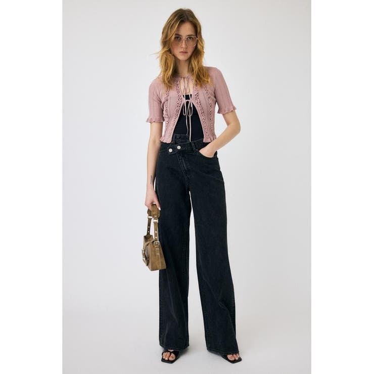FRILL STRIPED カーディガン | MOUSSY OUTLET | 詳細画像1 