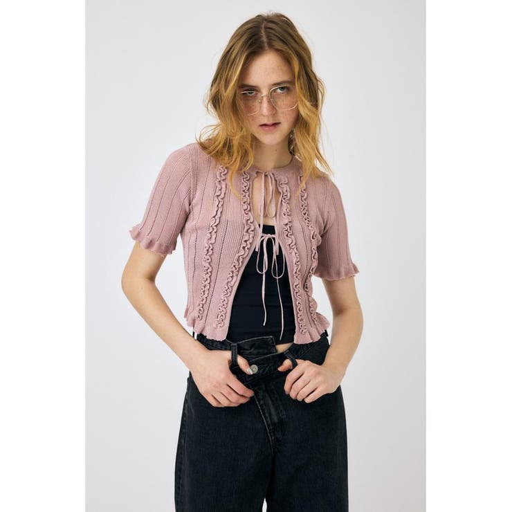 FRILL STRIPED カーディガン | MOUSSY OUTLET | 詳細画像4 